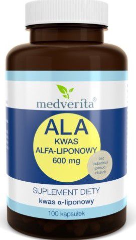 Medverita ALA 600 mg Kwas alfa-liponowy 100 K