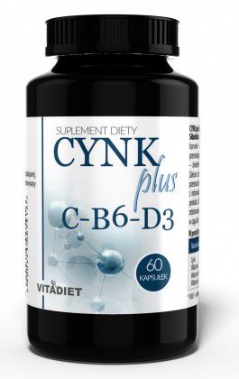 Vitadiet Cynk Plus C B6 D  60 kapsułek odporność