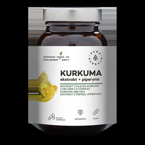 Aura Herbals Kurkuma ekstrakt  Piperyna 60 k